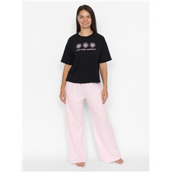 CWXW 50031-22 Комплект женский (футболка, брюки),черный