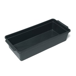 Ящик для рассады, 45 × 20 × 10 см, с ручками, 5 л, чёрный, «Урожай-6»