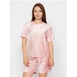 CWXW 90059-27 Комплект женский (футболка, шорты),розовый