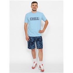 CWXM 50026-43 Комплект мужской (футболка, шорты),голубой