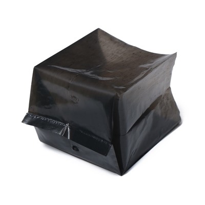 Пакет для рассады, 300 мл, 13 × 7 см, полиэтилен толщиной 50 мкм, с перфорацией, чёрный, Greengo