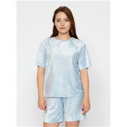 CWXW 90059-43 Комплект женский (футболка, шорты),голубой