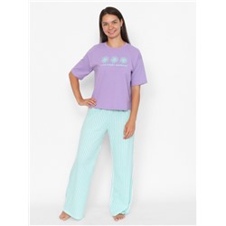 CWXW 50031-45 Комплект женский (футболка, брюки),лаванда
