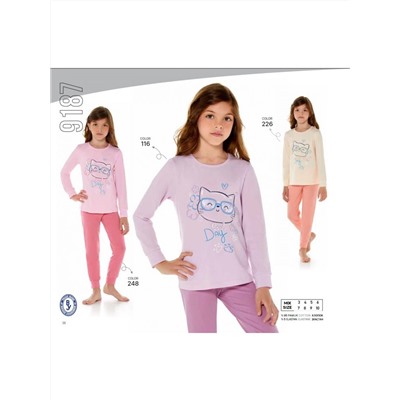 Пижама для девочек, арт. 9187