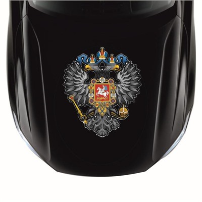 Наклейка на авто "Герб Российской Империи", 100*100 мм