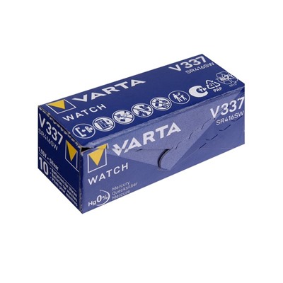 Батарейка цинковая Varta, V337 (SR416SW)-1BL, 1.55В , блистер, 1 шт.