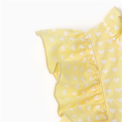 Платье детское с крылышками KAFTAN, размер 30 (98-104 см), цвет жёлтый