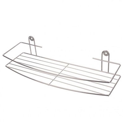 Полка настенная, 1 ярус, хром, 75 х 350 х 130 мм, 1/6