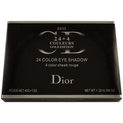 Тени для век Christian Dior 8830 24 Color Eye Shadow 4 Color Cheek Rouge Gold Edition тени 24 цв. + румяна 4 цв. № 3 52 g