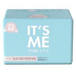 IT'S ME Прокладки женские гигиенические с крылышками / Pure & Fit Pads Large, 280 мм, 5 капель, 10 шт.