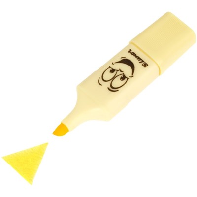 Маркер текстовыделитель Luxor Eyeliter Pastel, 1.0-4.5 мм, чернила на водной основе, пастельный жёлтый