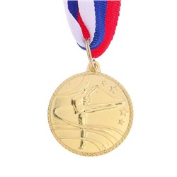 Медаль тематическая «Гимнастика», золото, d=3,5 см