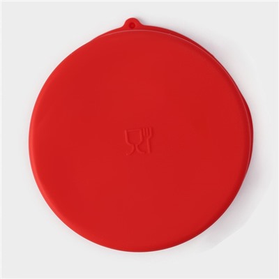 Набор силиконовых форм для выпечки Доляна «Куличики», 3 шт: 9,5×9,5×8 см, 12×12×9 см, 14×14×10 см, цвет красный
