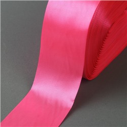 Лента атласная, 50 мм × 100 ± 5 м, цвет ярко-розовый