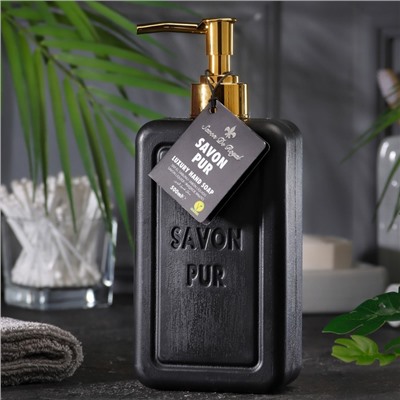 Жидкое люксовое мыло для рук "Savon De Royal" черное, 500 мл