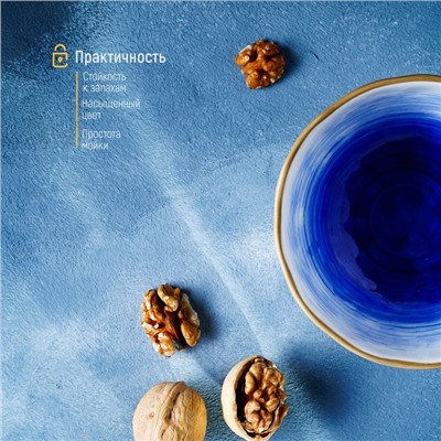 Миска керамическая Доляна «Космос», 370 мл, d=13,1 см, цвет синий