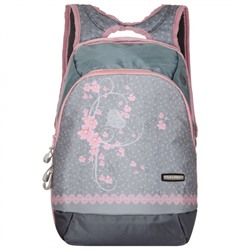 Школьный Рюкзак Across с цветами серый ACR19-GL3-05