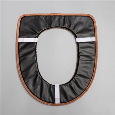 Чехол на сиденье для унитаза на липучках Доляна «Плюш», 34×40 см, цвет МИКС