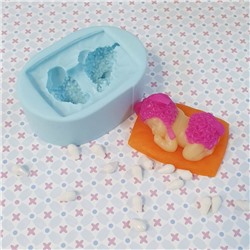 Силиконовая форма для мыла - 3D - Малыш на подушке №2 - овечка