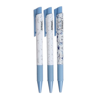 Ручка шариковая автоматическая ErichKrause Frozen Beauty Matic&Grip, узел 0.7 мм, тонкое письмо, корпус Soft Touch, корпус с дизайном, чернила синие