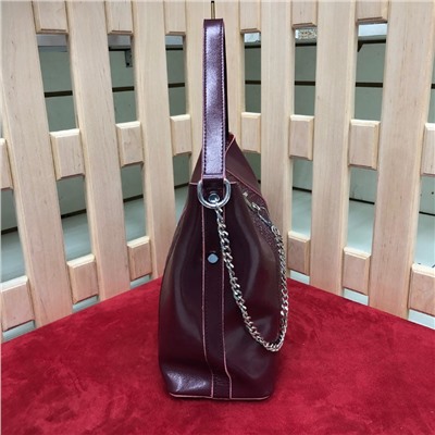 Женская сумка Aturio из натуральной кожи бордового цвета., Женская сумка Aturio из натуральной кожи цвета шампань. 1