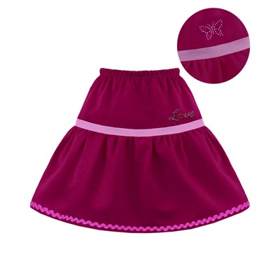 Бордовая юбка для девочки 78031-ДЛ17