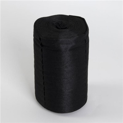 Набор одноразовых воротничков, без липкого слоя, 8 × 40 см, 100 шт в рулоне, цвет чёрный