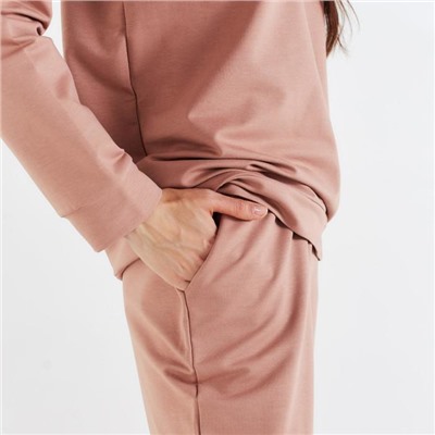 Костюм женский (худи, брюки) MINAKU: Casual Collection цвет бежевый, размер 42