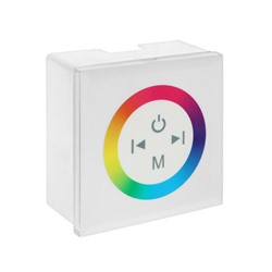 Контроллер Ecola, для RGB ленты, 12 В, 144 Вт, 12 А, IP20, с кольцевым сенсором, белый