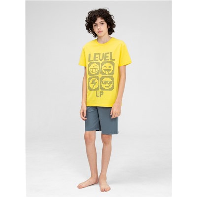 CWJB 50141-30 Комплект для мальчика (футболка, шорты),желтый