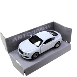 Модель машины Bentley Continental GT V8 масштаб 1:32 (длинна 12см)  белого цвета.