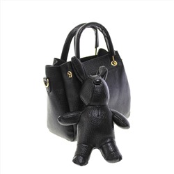 Стильная женская сумочка Rabbit_lone из эко-кожи черного цвета.