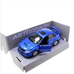 Модель машины Subaru WRX STI масштаб 1:32 (длинна 12см)  синего цвета.