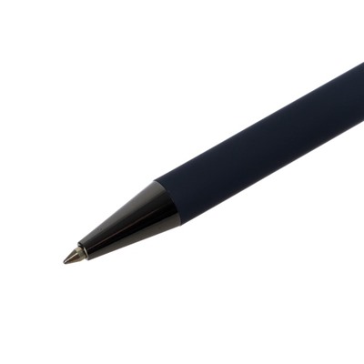 Ручка шариковая поворотная, 0.7 мм, Bruno Visconti Bergamo, стержень синий, синий металлический корпус, в металлическом футляре