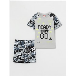 CSBB 50017-23 Комплект для мальчика (футболка, шорты), серый