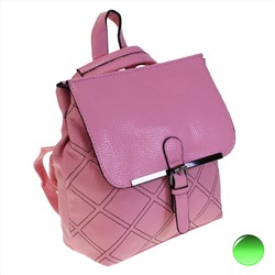 Стильная женская сумка-рюкзак Freedom_square из эко-кожи нежно-розового цвета.