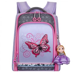 Школьный Рюкзак Across с бабочкой светло-фиолетовый ACR19-HK-06