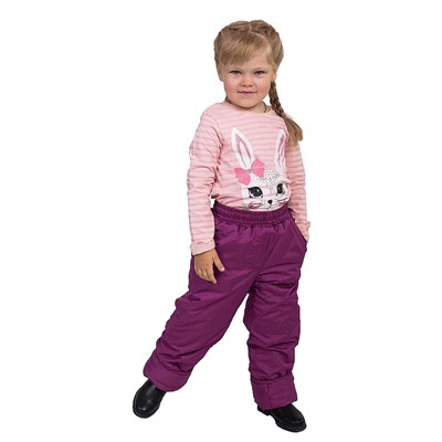 Детские зимние брюки,с утеплителем -синтепон, цвет-брусника