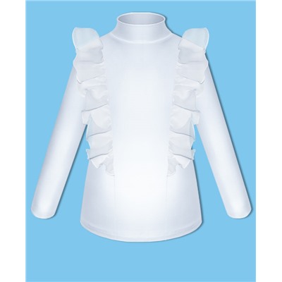 Школьная белая водолазка (блузка) для девочки 8478-ДШ20