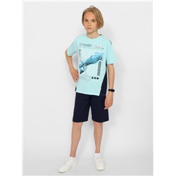 CSJB 90185-43-374 Комплект для мальчика (футболка, шорты),голубой