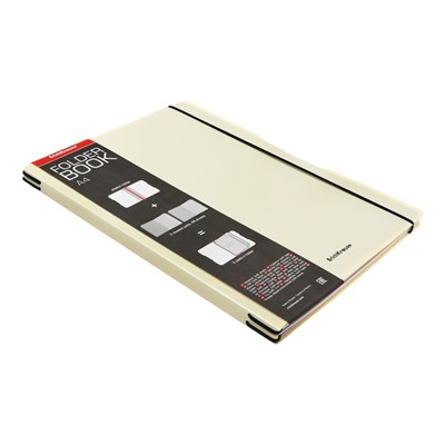 Тетрадь А4, 2 х 48 листов в клетку ErichKrause "FolderBook Pastel", сменная пластиковая обложка, на резинке, блок офсет, белизна 100%, желтая