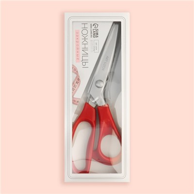 Ножницы «Волна», 9,5", 23,5 см, шаг - 7 мм, в коробке, цвет красный
