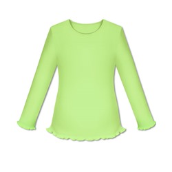 Салатовый  школьный джемпер (блузка) для девочки 77827-ДШ18