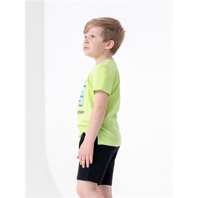 CSKB 90096-36-315 Комплект для мальчика (футболка, шорты),лайм