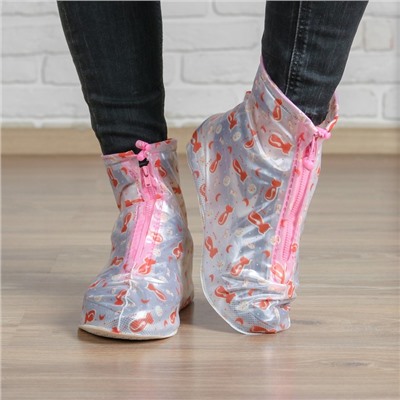 Чехлы для обуви «Розовая нежность» Размер L. надеваются на размеры обуви 33-34
