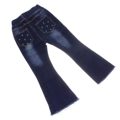 Рост 116-124. Стильные детские джинсы Rose_Eline цвета темного индиго.