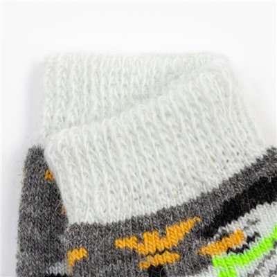 Носки детские шерстяные «Снеговик», цвет серый, размер 14