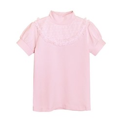 Джемпер с коротким рукавом для девочки, рост 158 см, цвет нежно-розовый