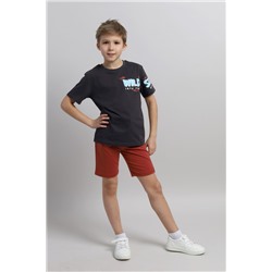 CSKB 90246-48-402 Комплект для мальчика (футболка, шорты),темно-серый