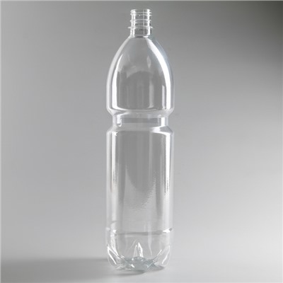Бутылка одноразовая, 1,5 л, ПЭТ,без крышки, цвет прозрачный
